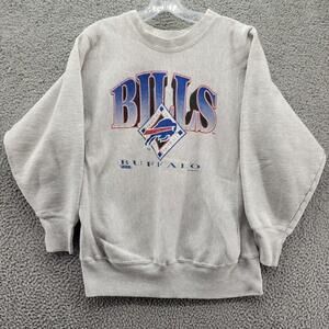90s Buffalo Bills Retro Football Fan Apparel Light Grey Sweatshirt